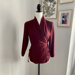 Burgundy blouse from Wilfred
